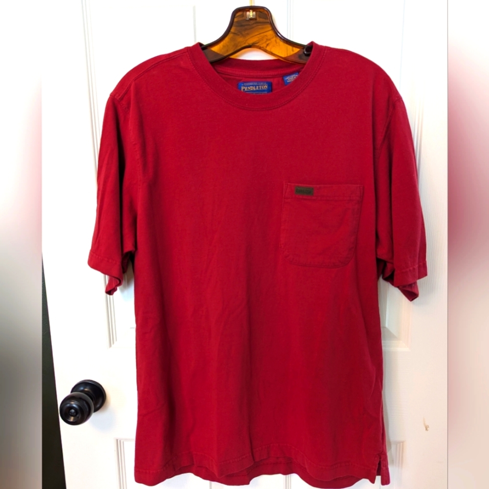 Men's red Pendleton T-shirt, size large